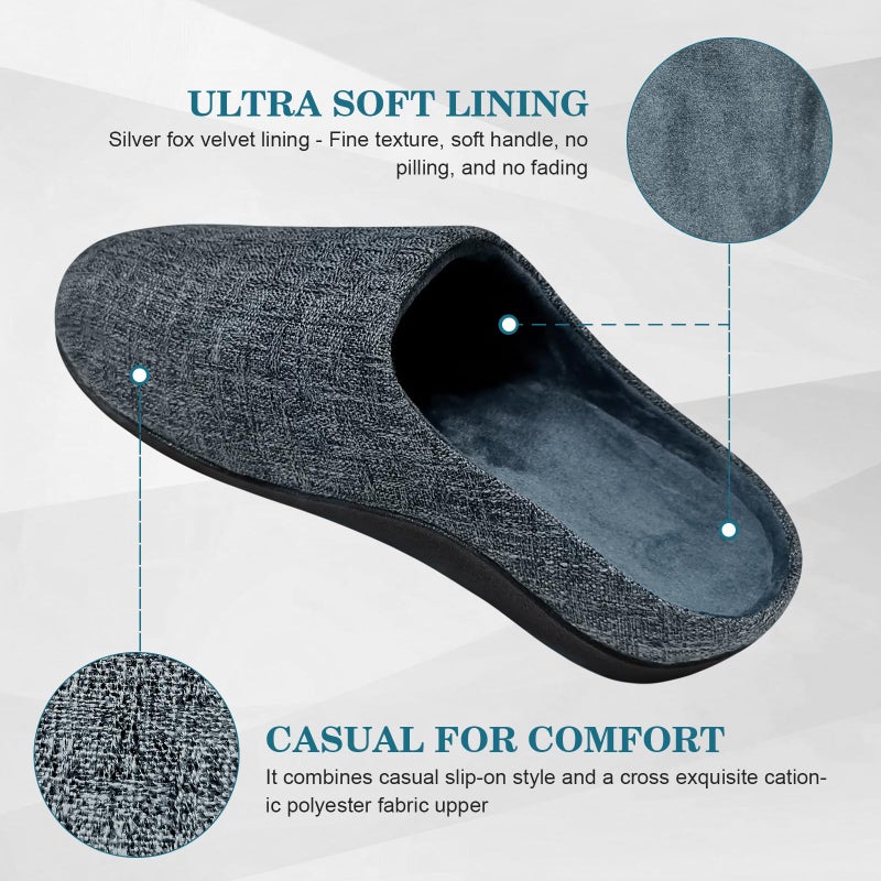 ERGOfoot Orthotic Slippers with Arch Support for Plantar Fasciitis Pain Relief, Comfortable Orthopedic Clog House Shoes with Indoor Outdoor Anti-Skid Rubber Sole - Image 3